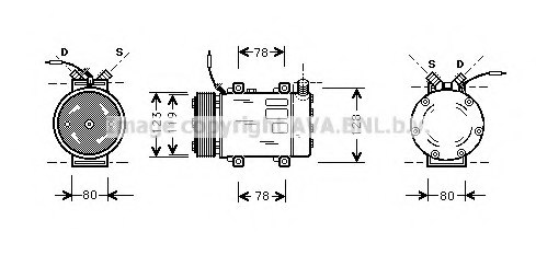 PRASCO UVK072 Compressor, air conditioning